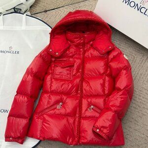 Moncler Women's Red Puffer Jacket